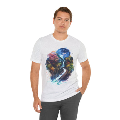 Classic and Unisex T-Shirt with 3D Watercolor design - Lightweight Fabric Tee