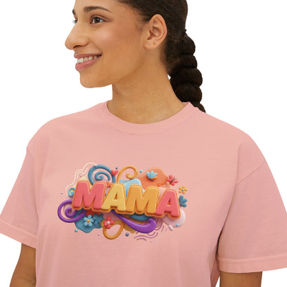 Mama Boxy Tee – Casual Women's T-Shirt for Moms - Women's Boxy Tee