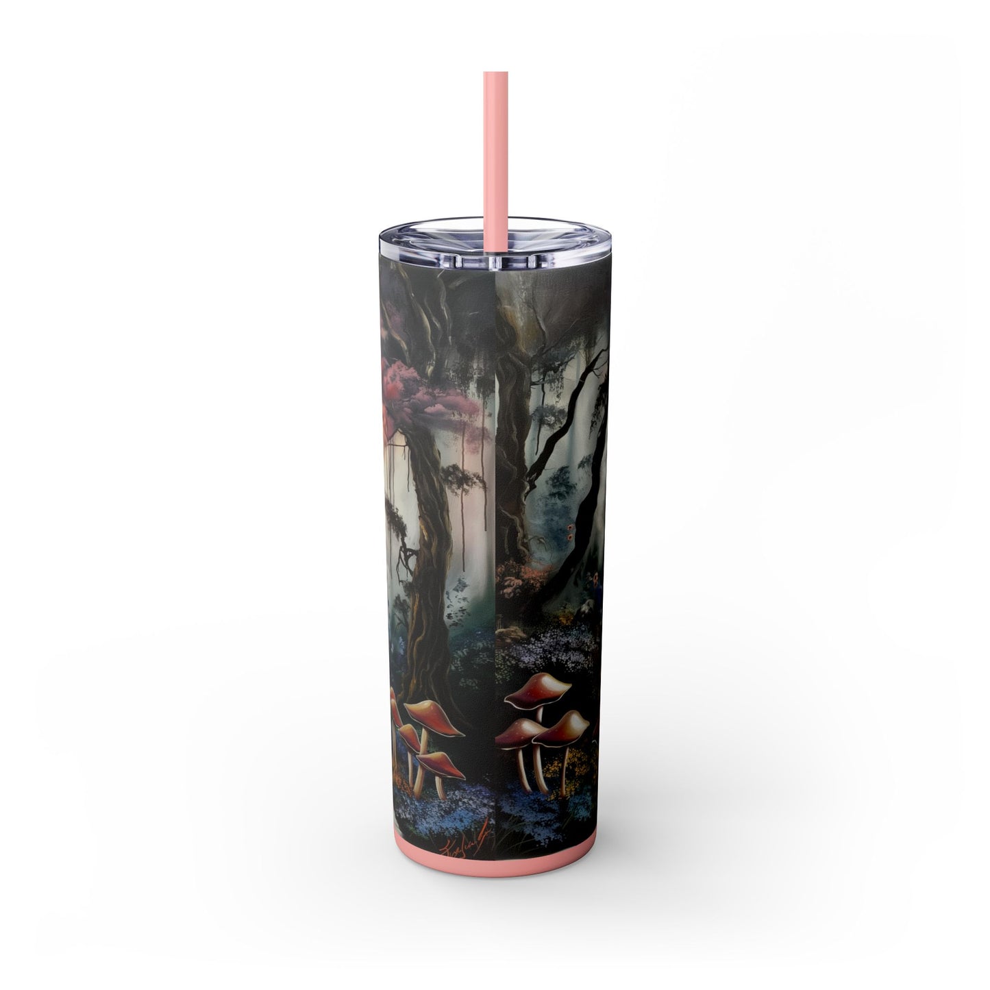 Skinny Tumbler with Straw, 20oz - Forest Insulated Tumbler