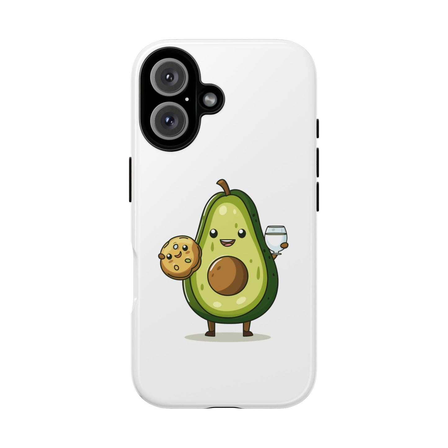 Tough Cases with Cute avocado cartoon character for iPhone, Samsung, and Google case