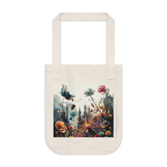 Organic Canvas Nature and Castle Tote Bag