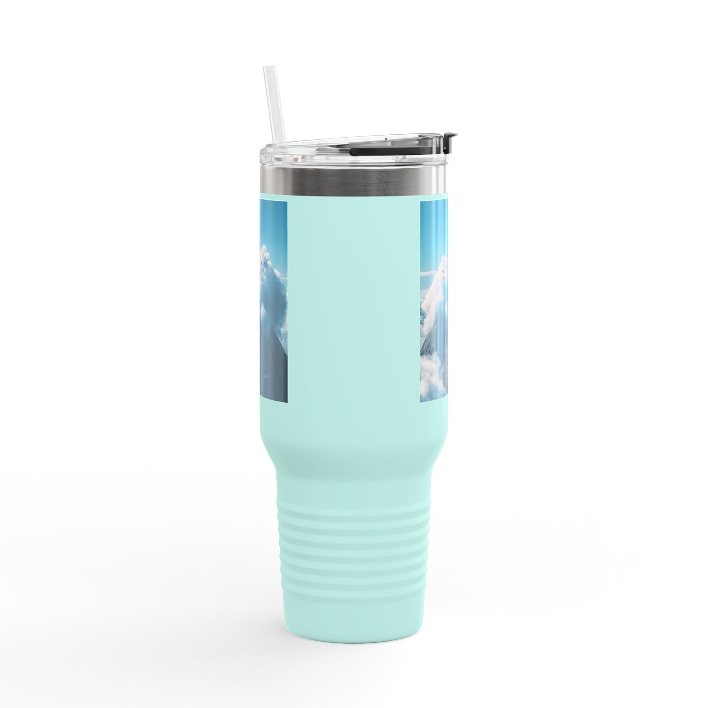 Insulated Travel Mug, 40oz - Cloud Smiles Design Insulated Mug