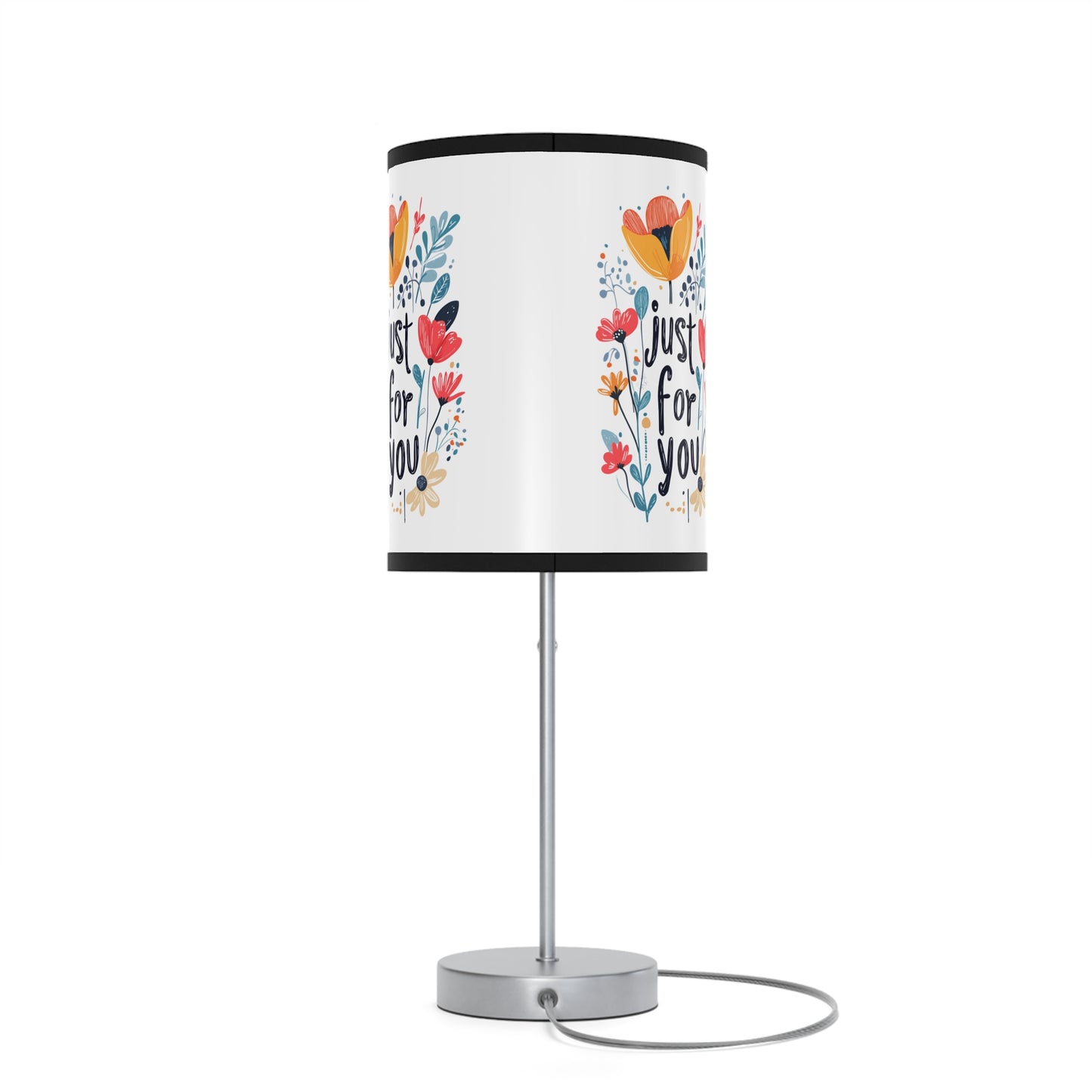 Floral Table Lamp - "Just For You" Design - Gift - Lamp on a Stand, US|CA plug - Table Lamps