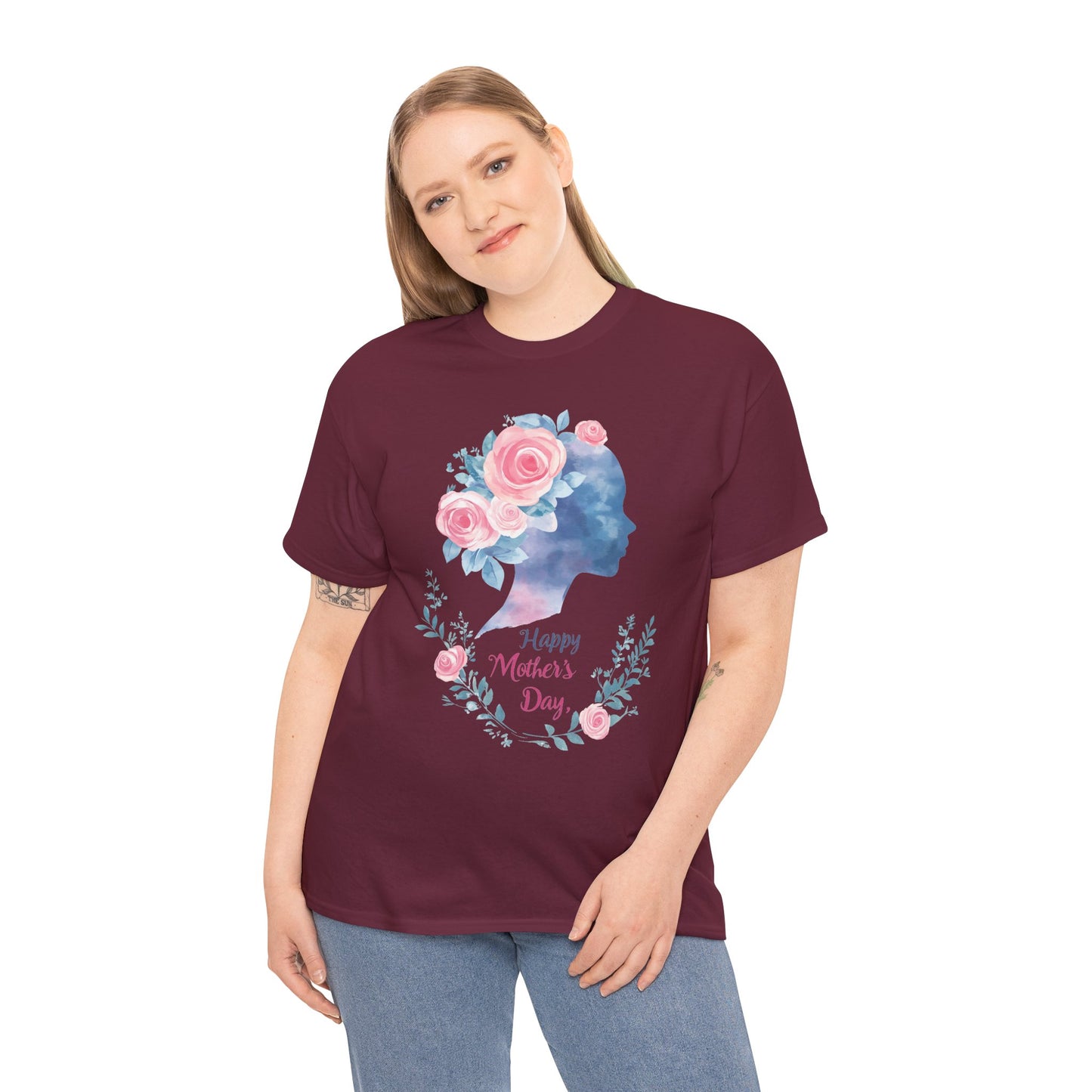 Floral Mother’s Day Heavy Cotton Tee - Gift for Mom