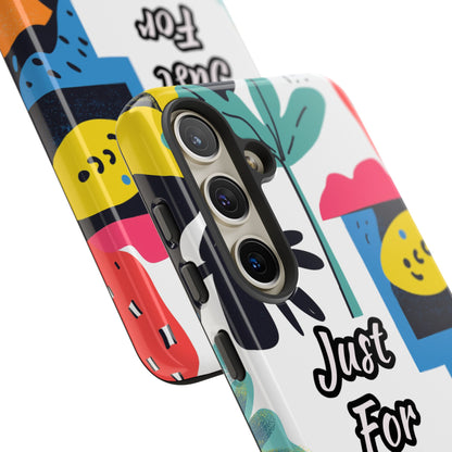 Colorful Phone Case with "Just For You" Design - Fun Gift, Unique Phone Accessory, Vibrant Design, Custom Gift Idea, Personal Touch