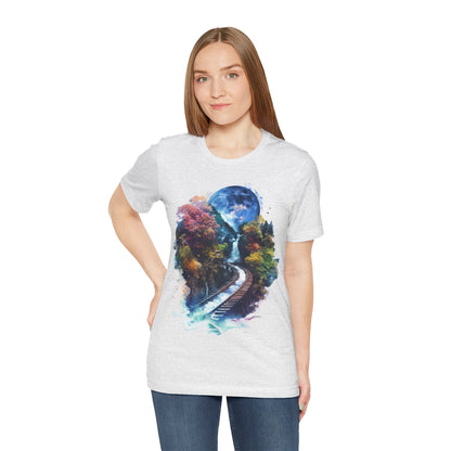 Classic and Unisex T-Shirt with 3D Watercolor design - Lightweight Fabric Tee
