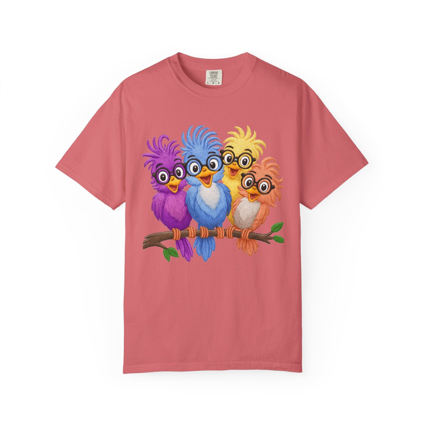 Colorful Bird Friends Women's T-Shirt - Fun & Playful Graphic Tee