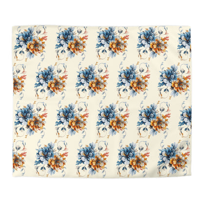 Floral Microfiber Duvet Cover, Soft Bedding Set, Cozy Home Decor, Nature-Inspired Bedroom, Spring Gift Idea