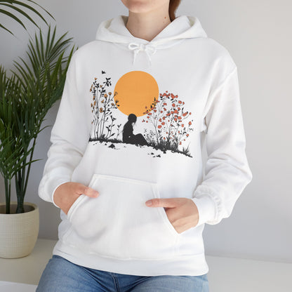 Serene Serenity Unisex Heavy Blend™ Hooded Sweatshirt - Woman & Nature Design Hoodie for Men and Women