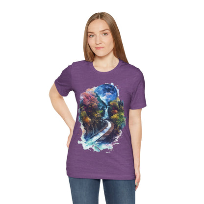 Classic and Unisex T-Shirt with 3D Watercolor design - Lightweight Fabric Tee