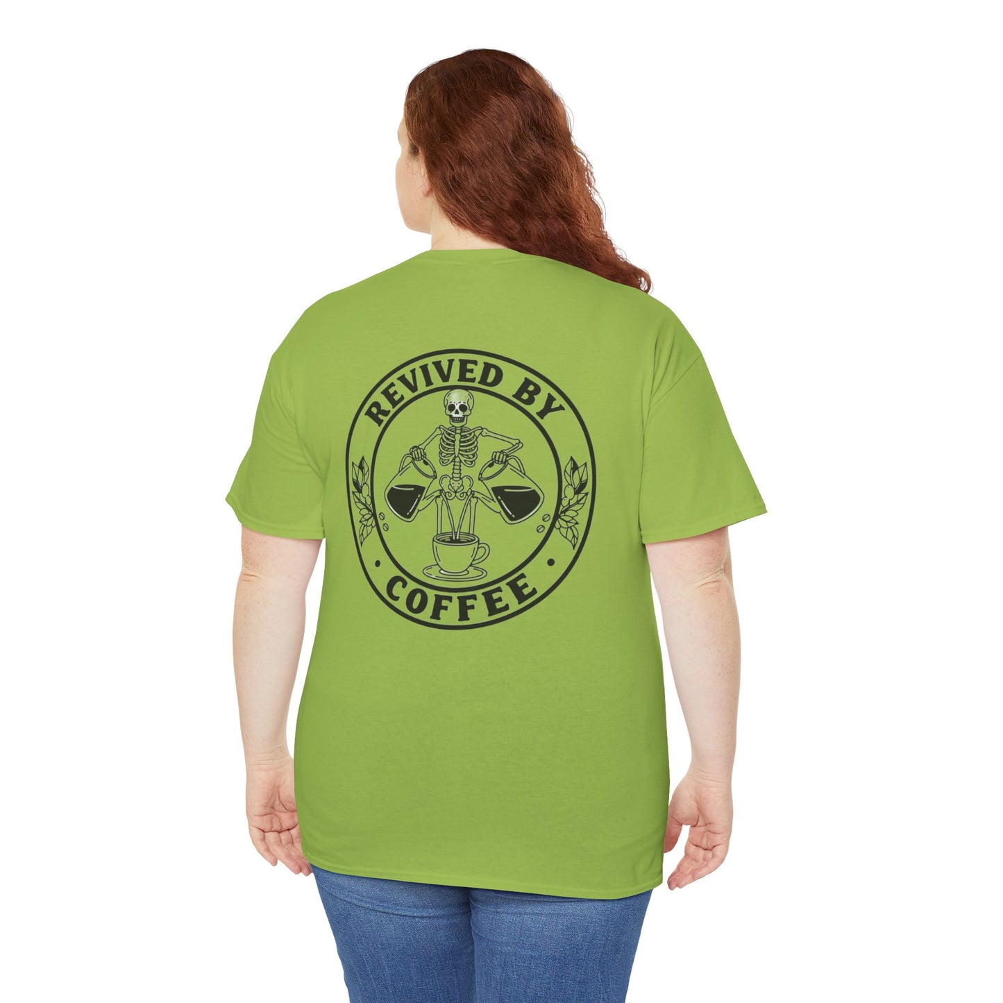 Revived by Coffee Unisex Heavy Cotton Tee - Perfect for Coffee Lovers