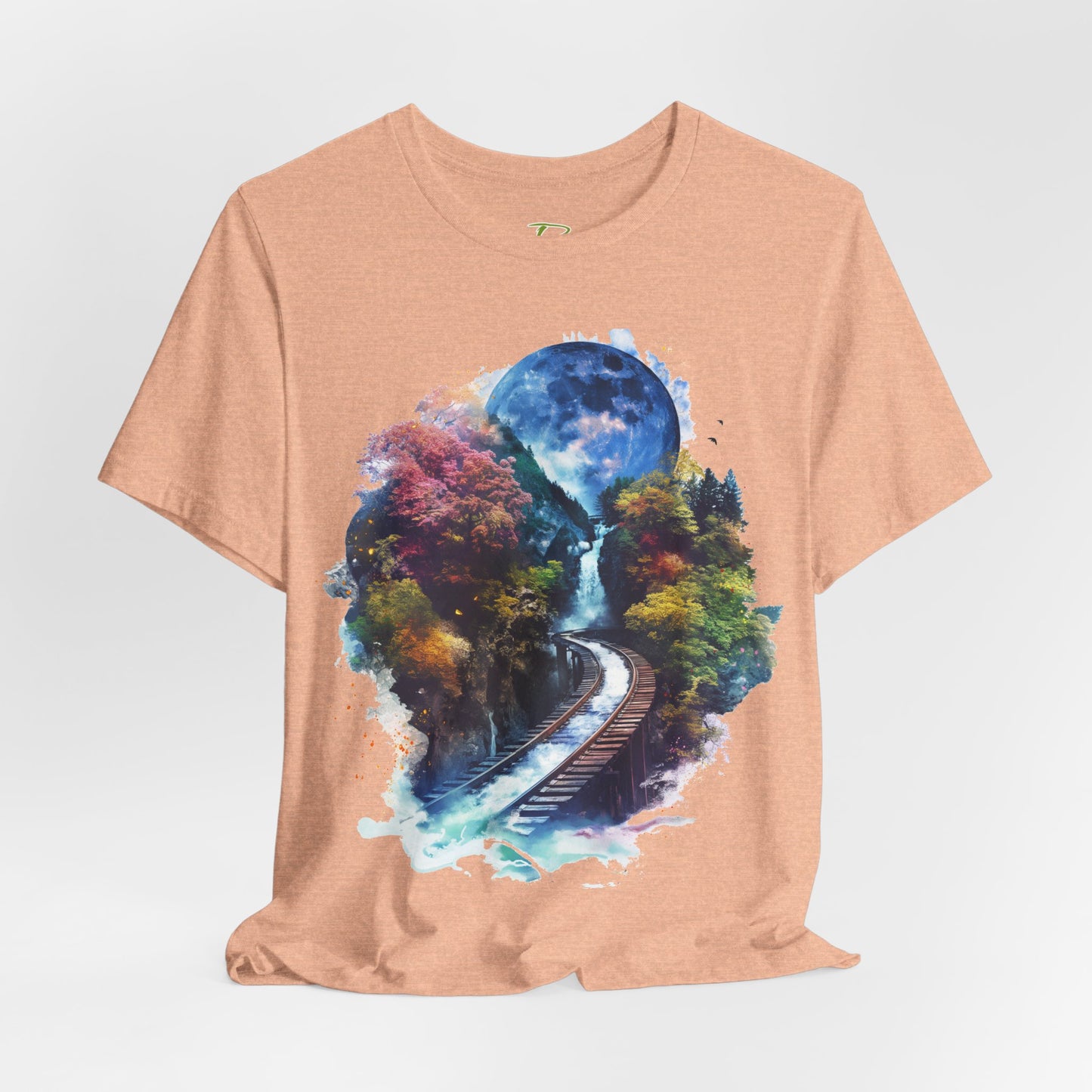 Classic and Unisex T-Shirt with 3D Watercolor design - Lightweight Fabric Tee