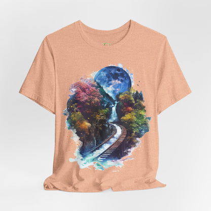 Classic and Unisex T-Shirt with 3D Watercolor design - Lightweight Fabric Tee