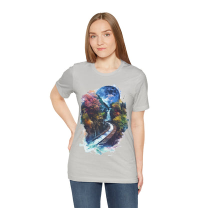 Classic and Unisex T-Shirt with 3D Watercolor design - Lightweight Fabric Tee