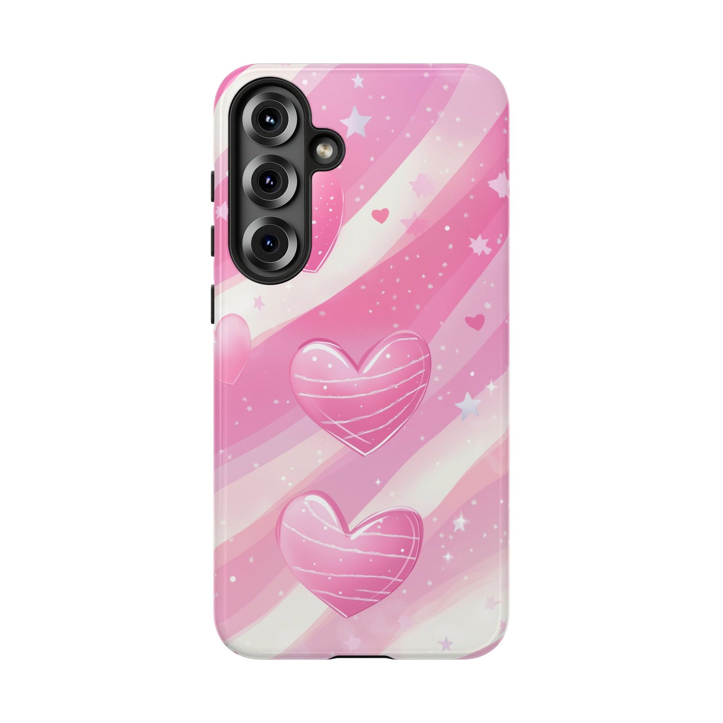 Pink Hearts Phone Case - iPhone, Samsung, and Google case