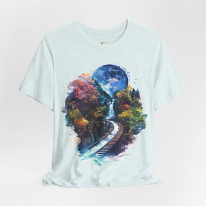 Classic and Unisex T-Shirt with 3D Watercolor design - Lightweight Fabric Tee