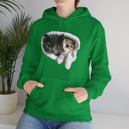 Cute Cat Design for Cat Lovers - Unisex Heavy Blend™ Hooded Sweatshirt - Cat Hoodies for Men and Women