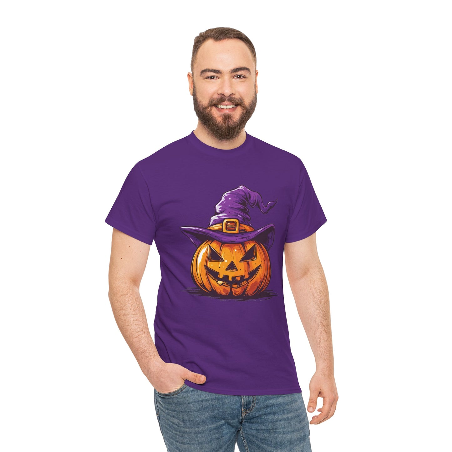 Pumpkin T-shirt - Halloween Tee - Unisex Heavy Cotton Tee - Spooky t-shirt