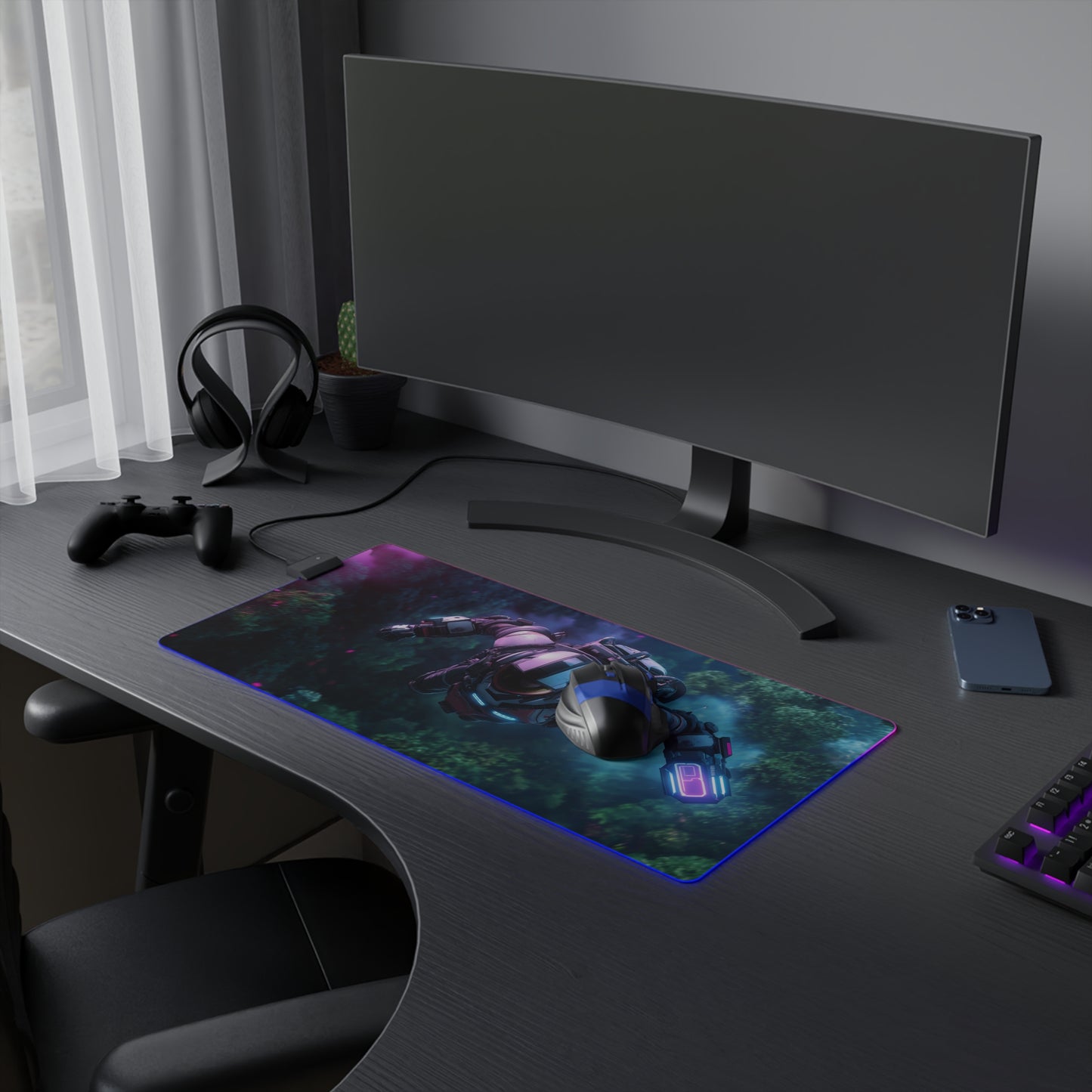Astronaut LED Gaming Mouse Pad