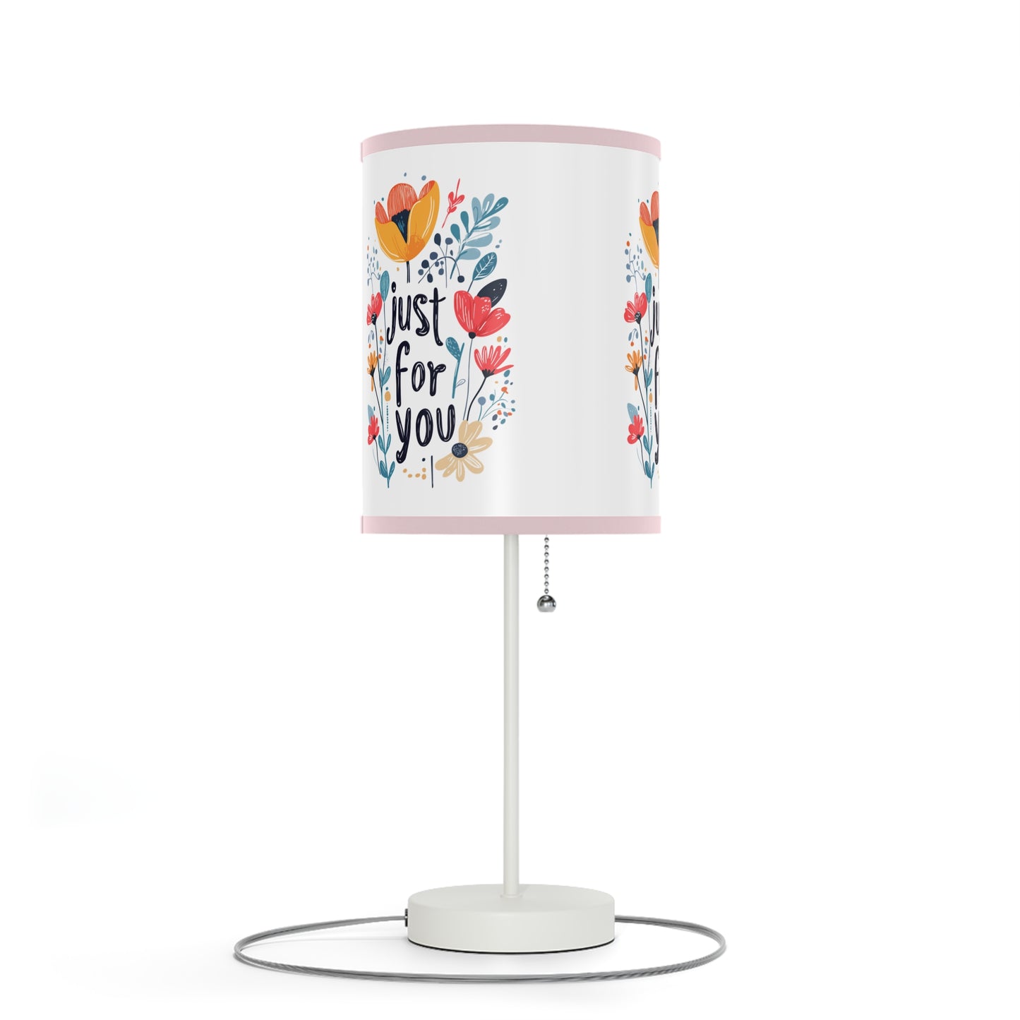 Floral Table Lamp - "Just For You" Design - Gift - Lamp on a Stand, US|CA plug - Table Lamps