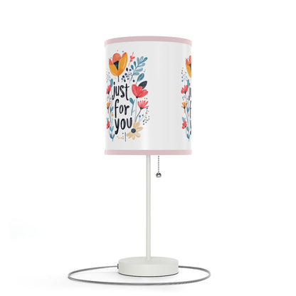 Floral Table Lamp - "Just For You" Design - Gift - Lamp on a Stand, US|CA plug - Table Lamps