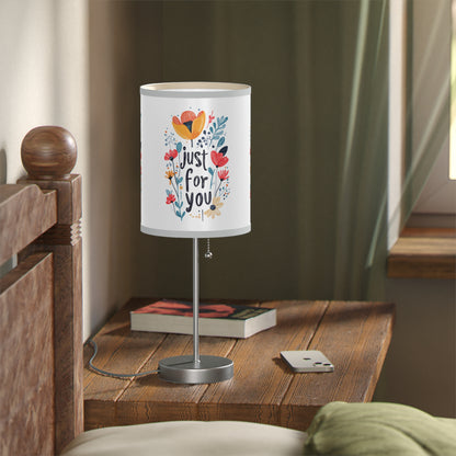 Floral Table Lamp - "Just For You" Design - Gift - Lamp on a Stand, US|CA plug - Table Lamps