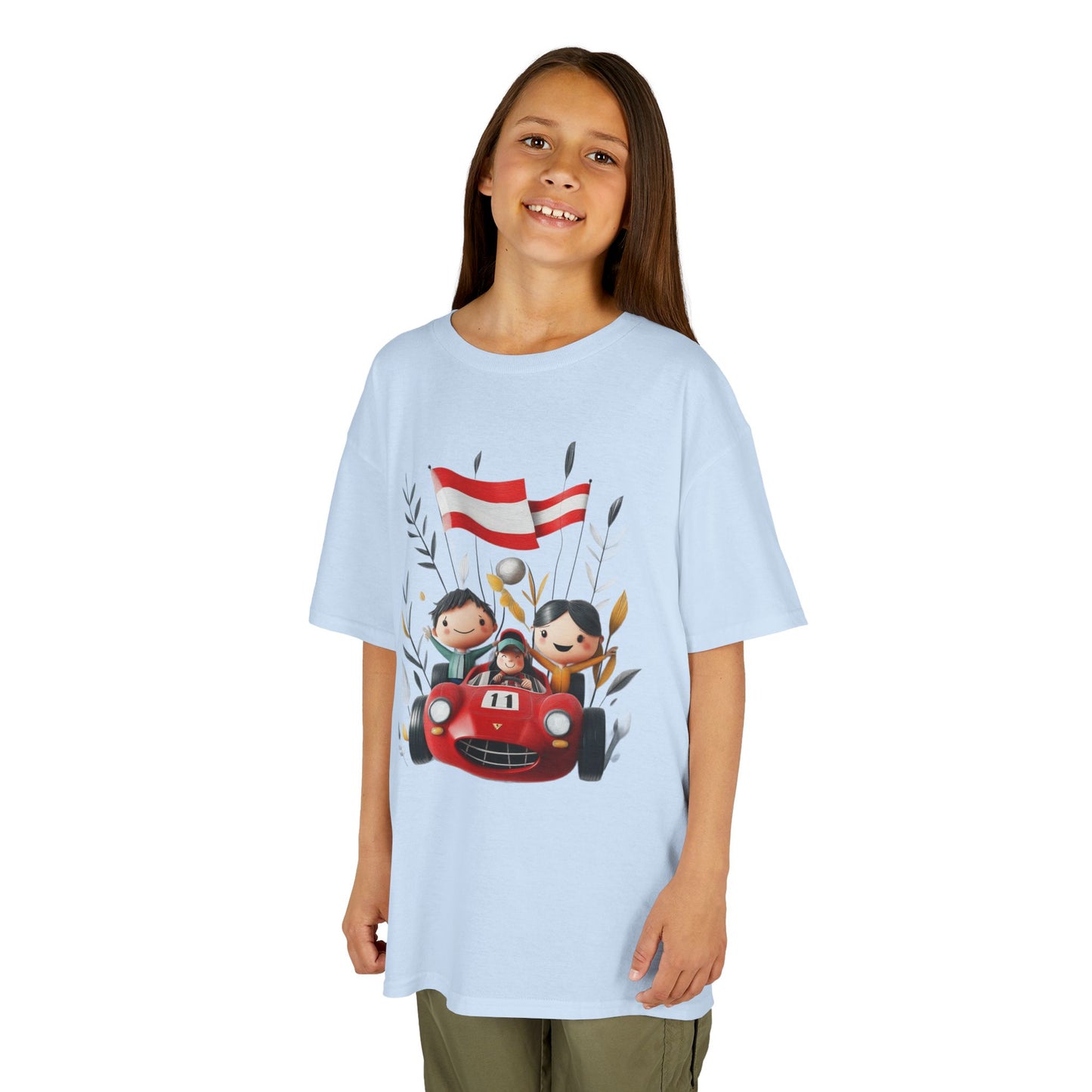 Youth Heavy Cotton™ Tee - Funny Race Car Graphic T-shirt for Kids