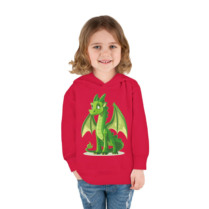 Toddler Pullover Fleece Hoodie - Cute Cartoon Dragon Design Hoodie