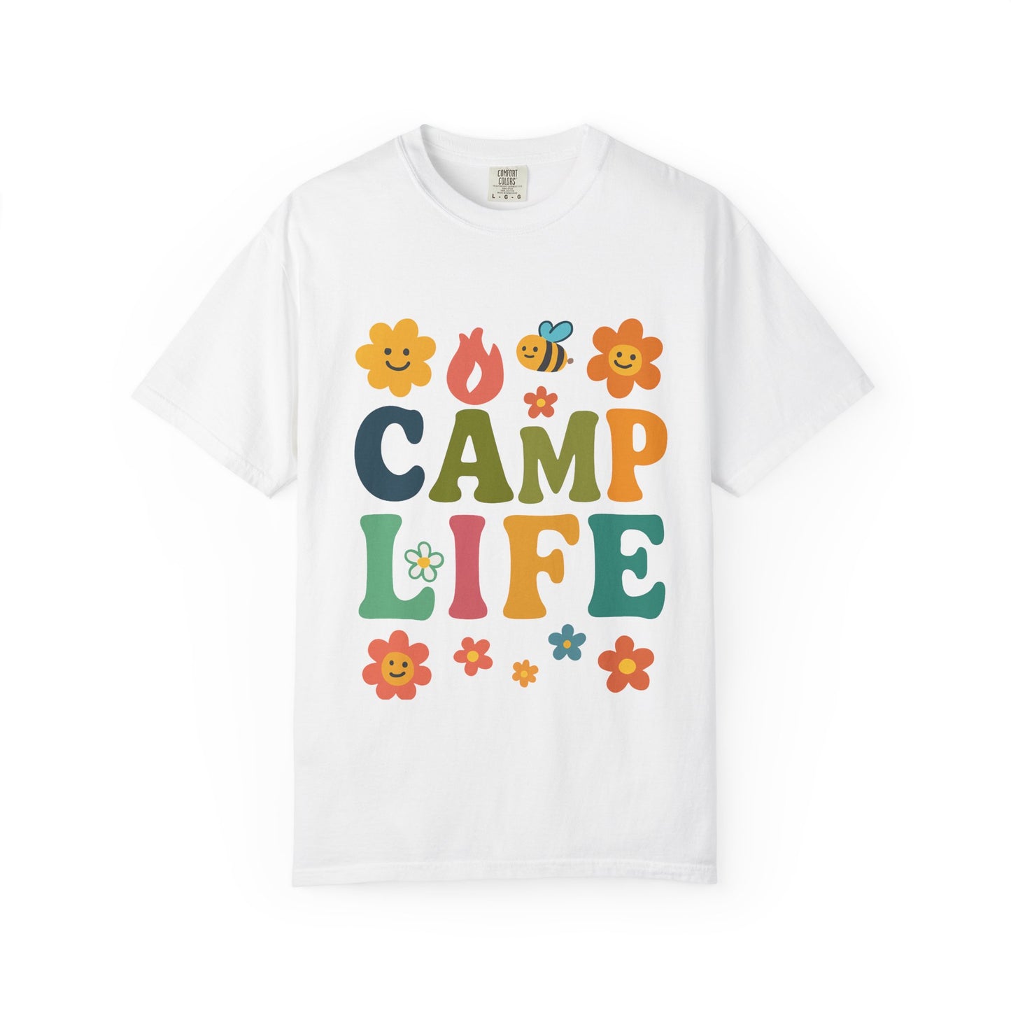 Camp Life Unisex Garment-Dyed T-Shirt - Fun and Colorful Outdoor Vibes
