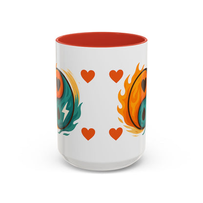 Bold Yin Yang Accent Coffee Mug – 11oz & 15oz – Perfect for Coffee Lovers
