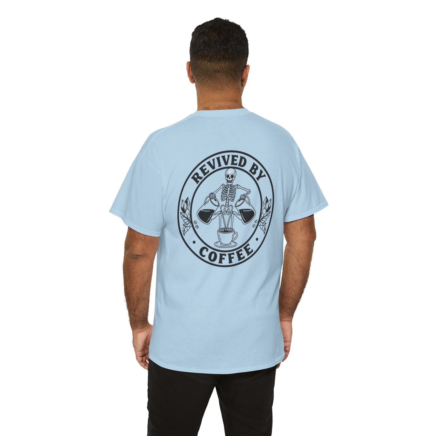 Revived by Coffee Unisex Heavy Cotton Tee - Perfect for Coffee Lovers