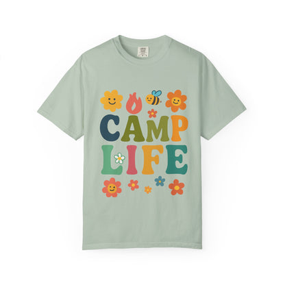 Camp Life Unisex Garment-Dyed T-Shirt - Fun and Colorful Outdoor Vibes