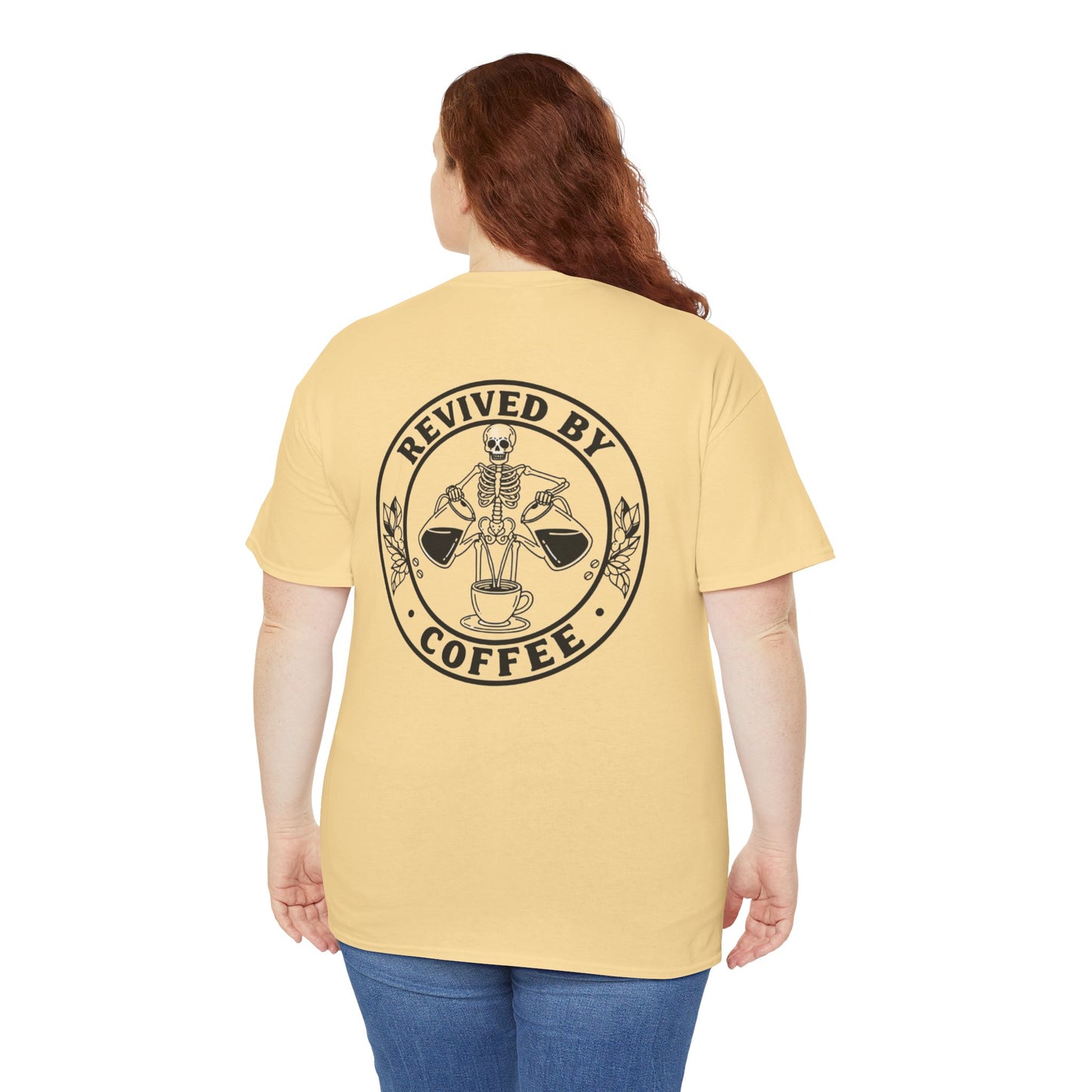 Revived by Coffee Unisex Heavy Cotton Tee - Perfect for Coffee Lovers