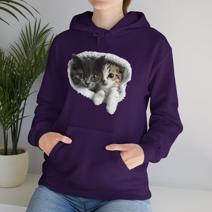 Cute Cat Design for Cat Lovers - Unisex Heavy Blend™ Hooded Sweatshirt - Cat Hoodies for Men and Women