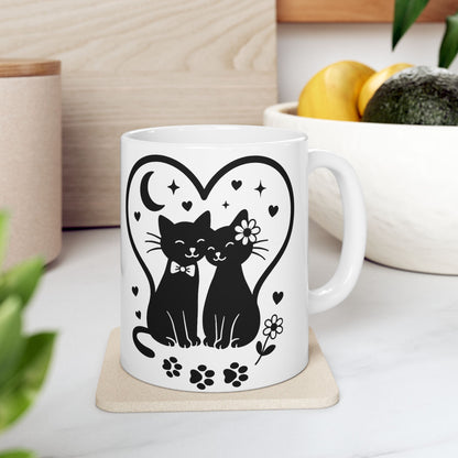 Cute Cat Lover Ceramic Mug - 11oz & 15oz - Perfect for Home & Office