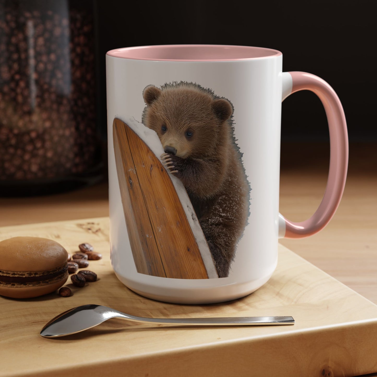 Bear Accent Watercolor Coffee Mug, (11oz, 15oz)