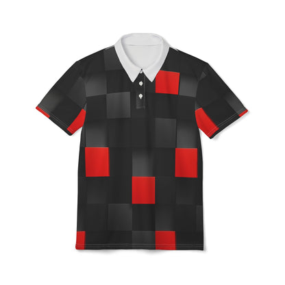 Stylish Unisex Polo Shirt with white collar| Bold Checkered Design | Casual Wear, Summer Essentials, Gift for Him/Her, Fashion Statement, Everyday Comfort