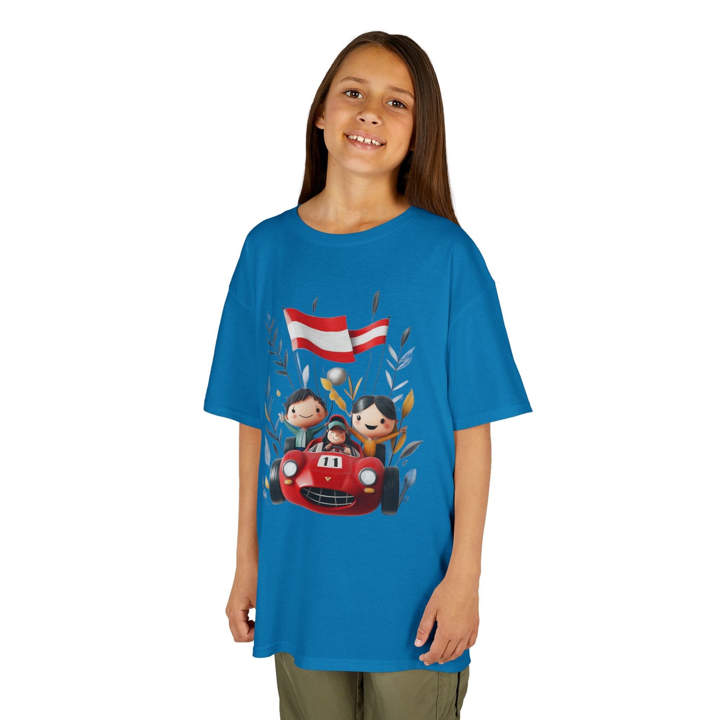 Youth Heavy Cotton™ Tee - Funny Race Car Graphic T-shirt for Kids