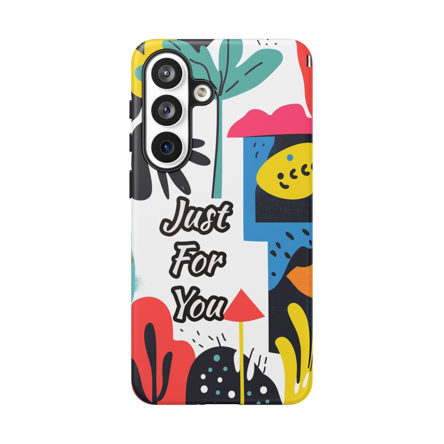 Colorful Phone Case with "Just For You" Design - Fun Gift, Unique Phone Accessory, Vibrant Design, Custom Gift Idea, Personal Touch