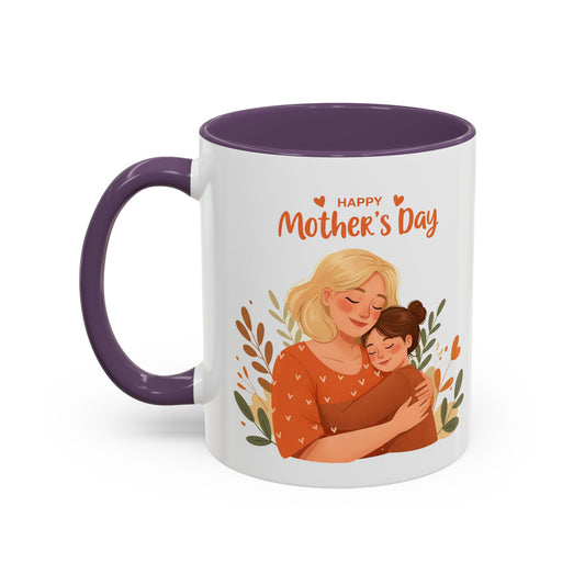 Happy Mother's Day Accent Coffee Mug - 11oz & 15oz, Perfect Gift for Moms