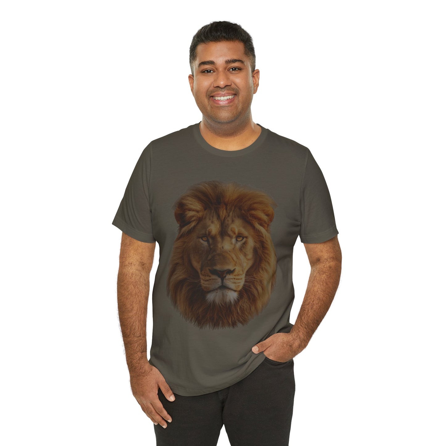 Unisex Lion Portrait Tee - Majestic King of the Jungle T-shirt