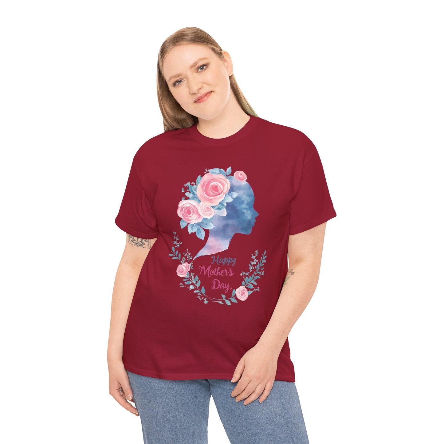Floral Mother’s Day Heavy Cotton Tee - Gift for Mom