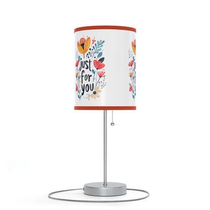 Floral Table Lamp - "Just For You" Design - Gift - Lamp on a Stand, US|CA plug - Table Lamps
