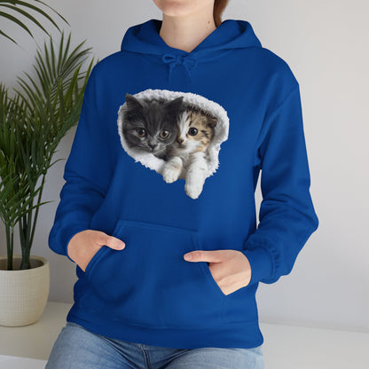 Cute Cat Design for Cat Lovers - Unisex Heavy Blend™ Hooded Sweatshirt - Cat Hoodies for Men and Women