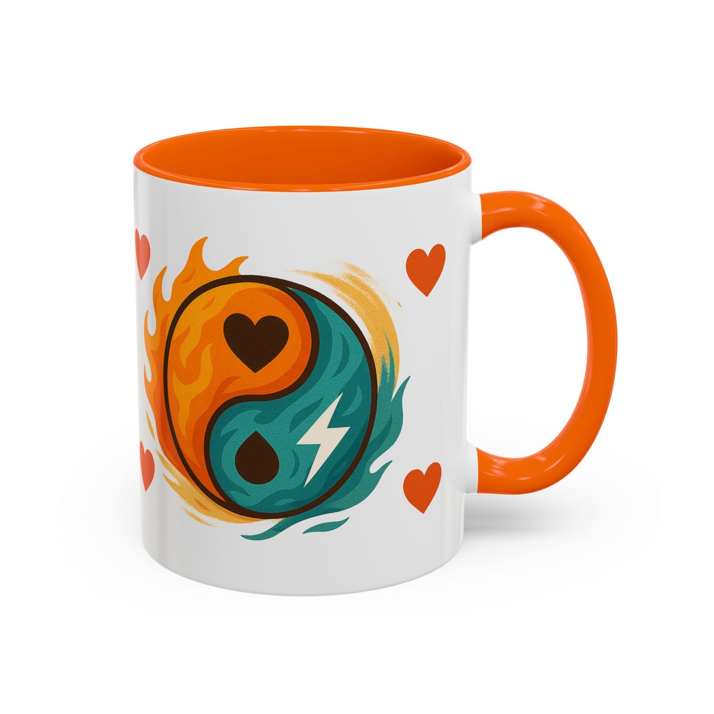Bold Yin Yang Accent Coffee Mug – 11oz & 15oz – Perfect for Coffee Lovers