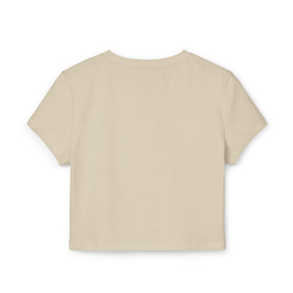 Floral Dreamscape Women Baby Tee - Artistic Short-Sleeve Top for Nature Lovers