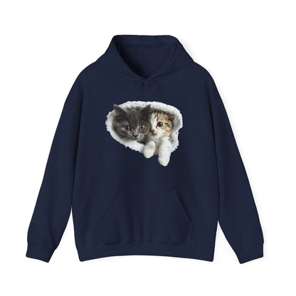Cute Cat Design for Cat Lovers - Unisex Heavy Blend™ Hooded Sweatshirt - Cat Hoodies for Men and Women