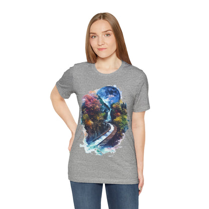 Classic and Unisex T-Shirt with 3D Watercolor design - Lightweight Fabric Tee
