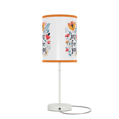 Floral Table Lamp - "Just For You" Design - Gift - Lamp on a Stand, US|CA plug - Table Lamps