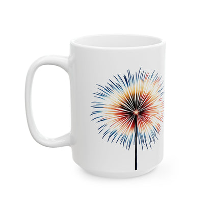 Fireworks Ceramic Mug, (11oz, 15oz)